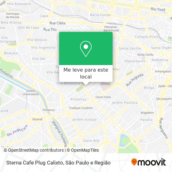 Sterna Cafe Plug Calixto mapa