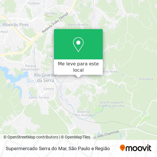 Supermercado Serra do Mar mapa
