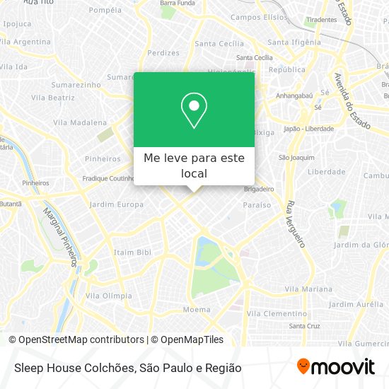 Sleep House Colchões mapa