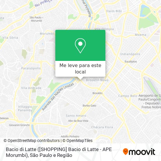 Bacio di Latte ([SHOPPING] Bacio di Latte - APE Morumbi) mapa