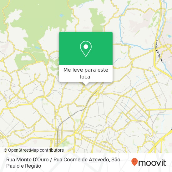 Rua Monte D'Ouro / Rua Cosme de Azevedo mapa