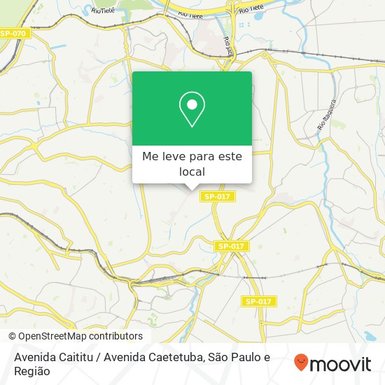 Avenida Caititu / Avenida Caetetuba mapa