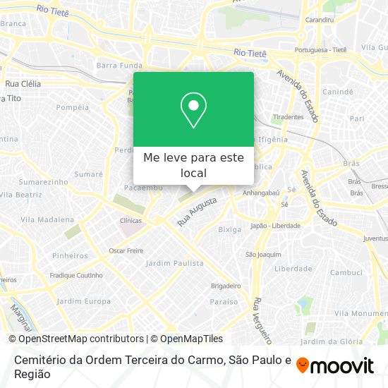 Cemitério da Ordem Terceira do Carmo mapa