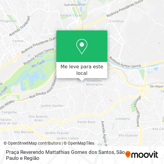Praça Reverendo Mattathias Gomes dos Santos mapa