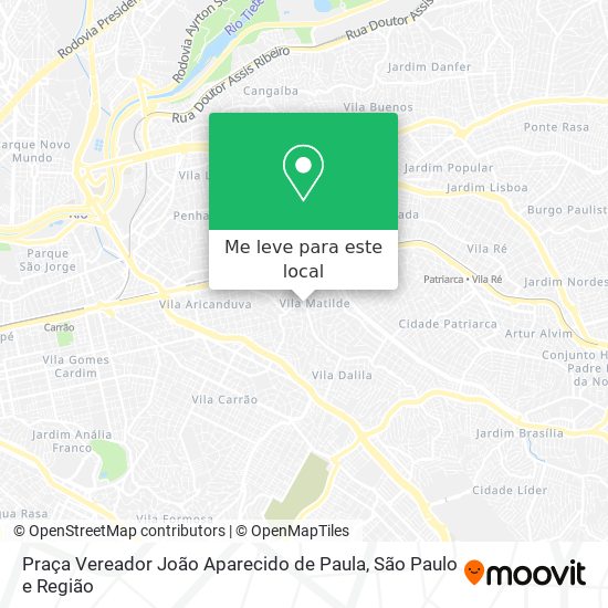 Praça Vereador João Aparecido de Paula mapa
