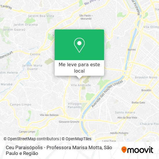 Ceu Paraisópolis - Professora Marisa Motta mapa