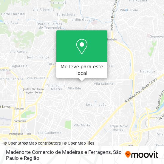 Madenorte Comercio de Madeiras e Ferragens mapa