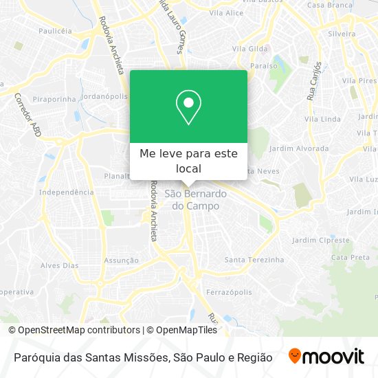 Paróquia das Santas Missões mapa