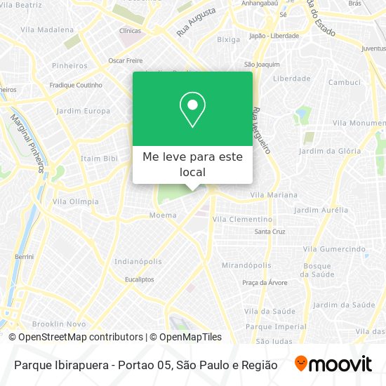 Parque Ibirapuera - Portao 05 mapa