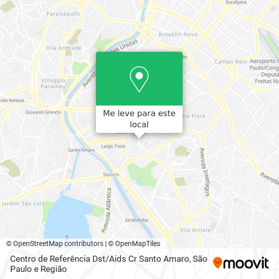 Centro de Referência Dst / Aids Cr Santo Amaro mapa