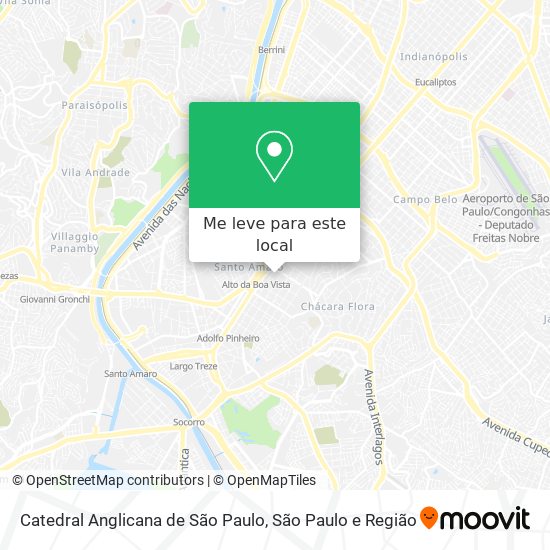 Catedral Anglicana de São Paulo mapa