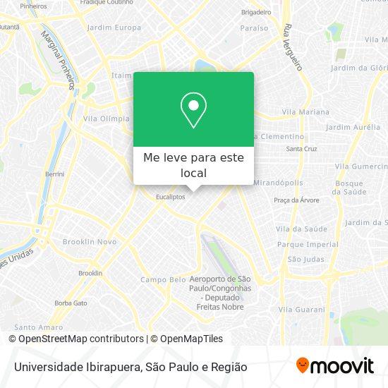 Universidade Ibirapuera mapa