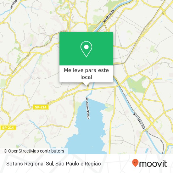 Sptans Regional Sul mapa