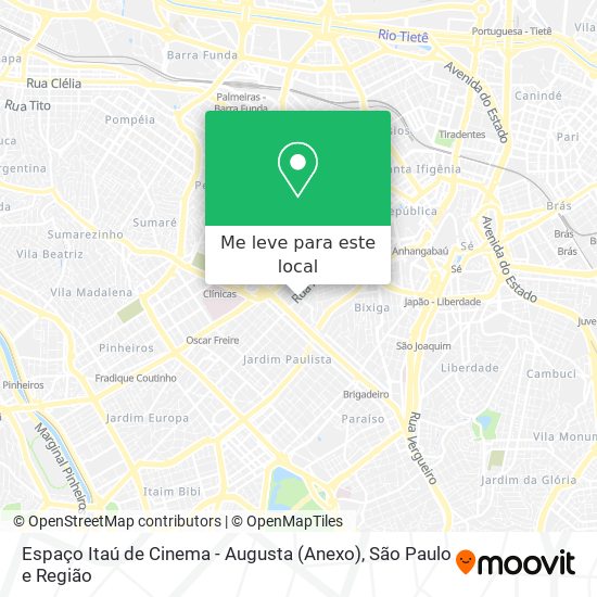 Espaço Itaú de Cinema - Augusta (Anexo) mapa