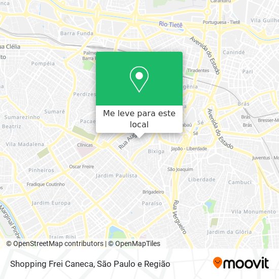 Shopping Frei Caneca mapa