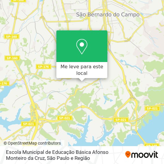 Escola Municipal de Educação Básica Afonso Monteiro da Cruz mapa