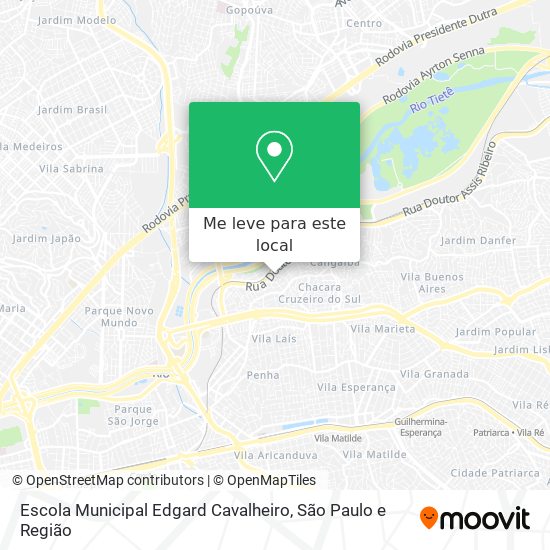 Escola Municipal Edgard Cavalheiro mapa