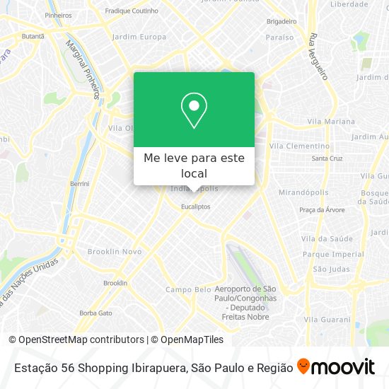 Estação 56 Shopping Ibirapuera mapa