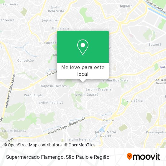 Supermercado Flamengo mapa