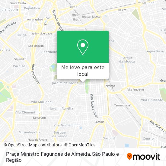 Praça Ministro Fagundes de Almeida mapa