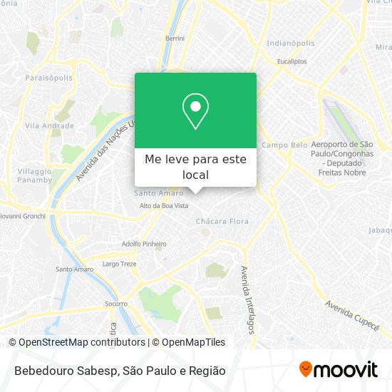 Bebedouro Sabesp mapa