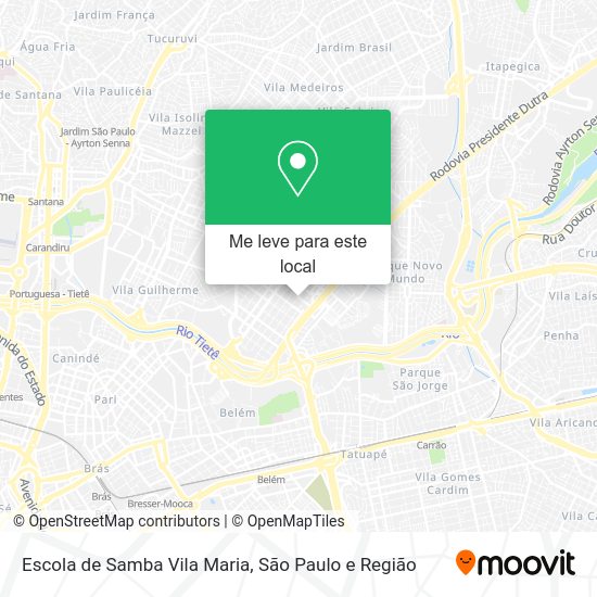 Escola de Samba Vila Maria mapa