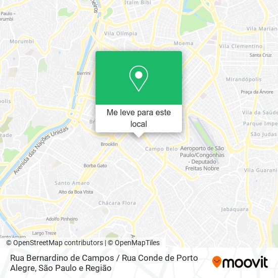 Rua Bernardino de Campos / Rua Conde de Porto Alegre mapa