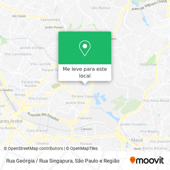 Rua Geórgia / Rua Singapura mapa