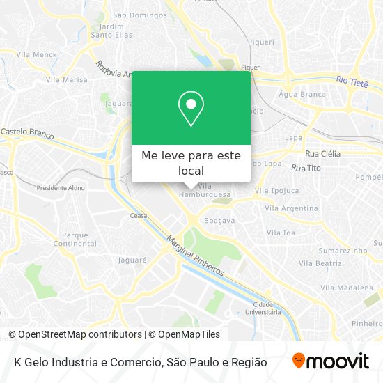 K Gelo Industria e Comercio mapa