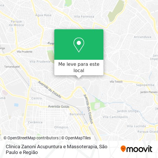 Clínica Zanoni Acupuntura e Massoterapia mapa