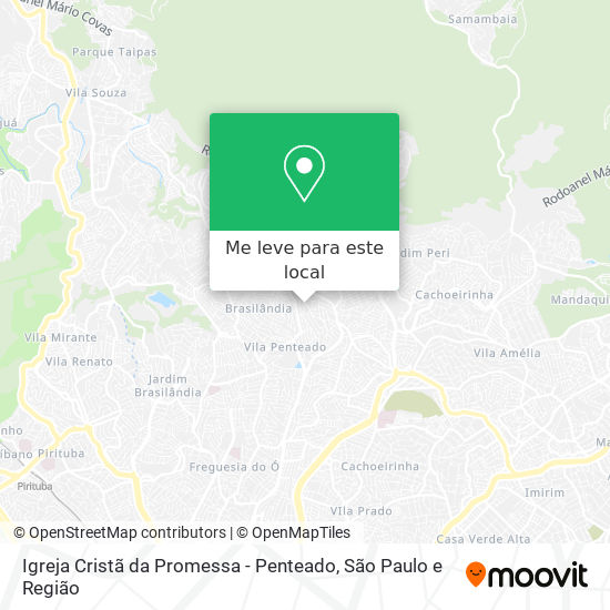 Igreja Cristã da Promessa - Penteado mapa