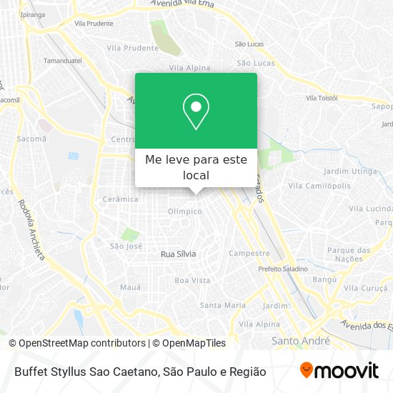 Buffet Styllus Sao Caetano mapa