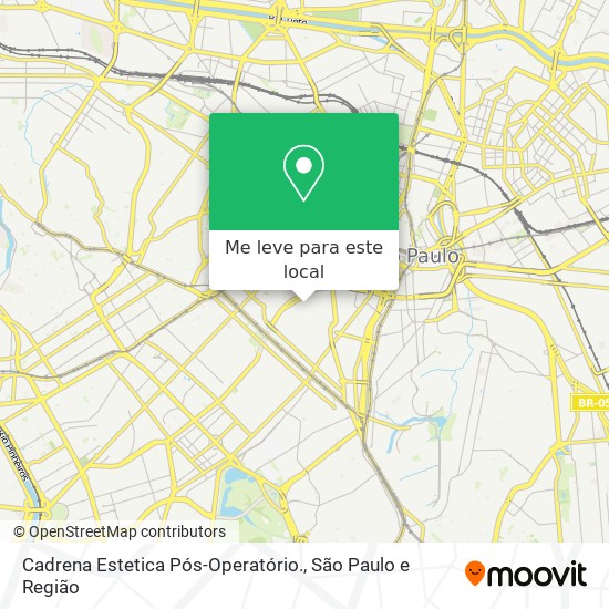 Cadrena Estetica Pós-Operatório. mapa