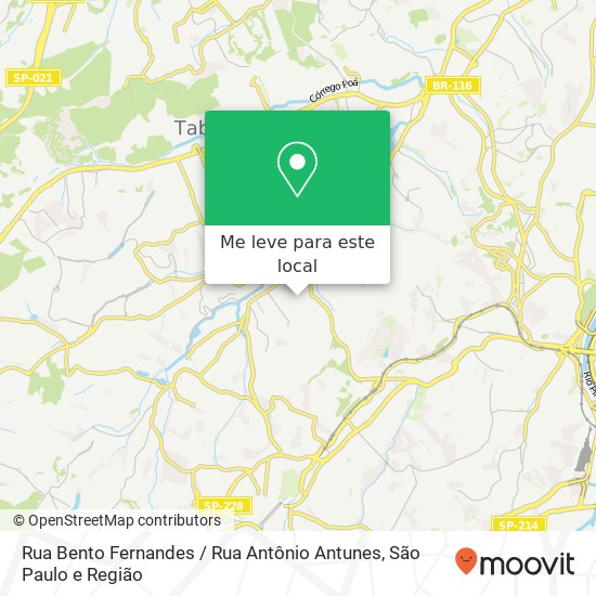 Rua Bento Fernandes / Rua Antônio Antunes mapa