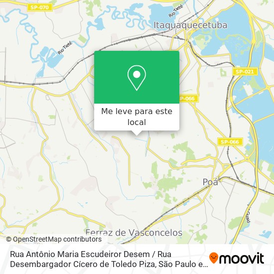 Rua Antônio Maria Escudeiror Desem / Rua Desembargador Cícero de Toledo Piza mapa