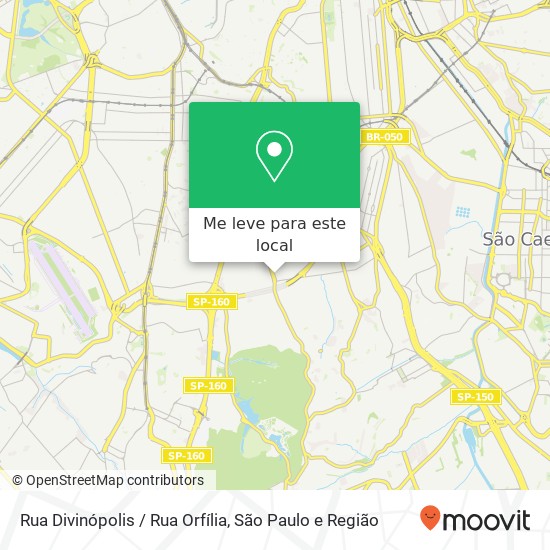 Rua Divinópolis / Rua Orfília mapa