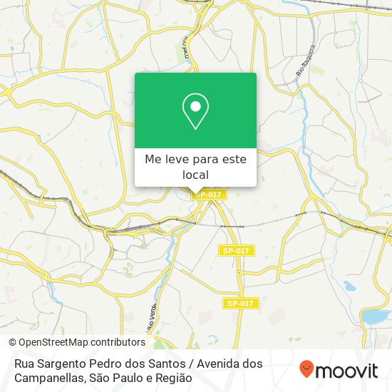 Rua Sargento Pedro dos Santos / Avenida dos Campanellas mapa