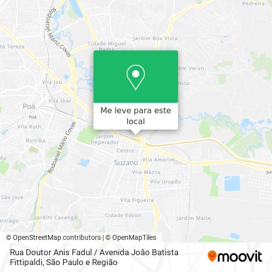 Rua Doutor Anis Fadul / Avenida João Batista Fittipaldi mapa