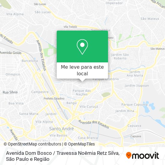 Avenida Dom Bosco / Travessa Noêmia Retz Silva mapa