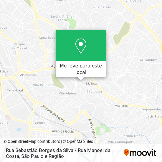 Rua Sebastião Borges da Silva / Rua Manoel da Costa mapa