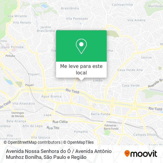 Avenida Nossa Senhora do Ó / Avenida Antônio Munhoz Bonilha mapa
