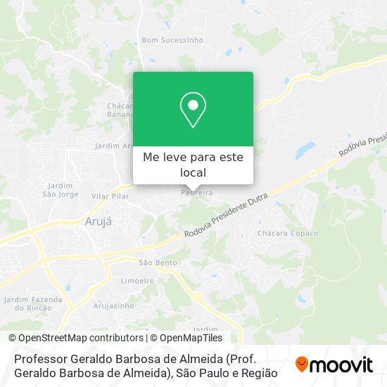 Professor Geraldo Barbosa de Almeida mapa