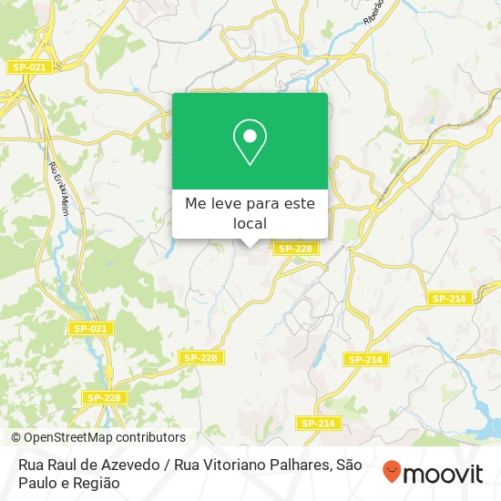Rua Raul de Azevedo / Rua Vitoriano Palhares mapa