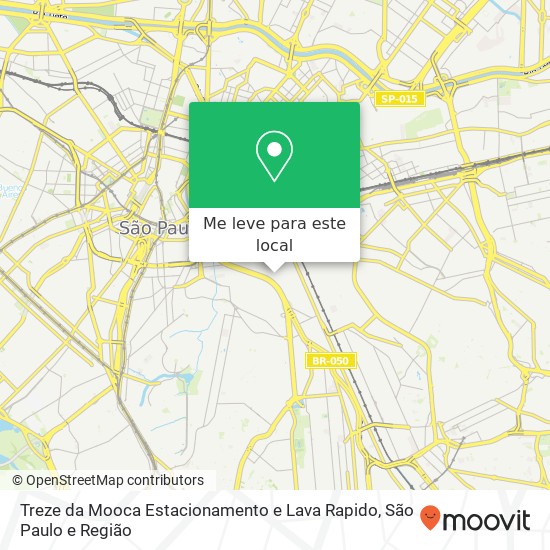 Treze da Mooca Estacionamento e Lava Rapido mapa