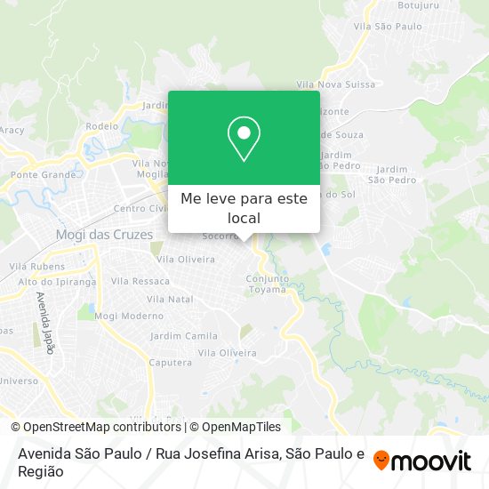Avenida São Paulo / Rua Josefina Arisa mapa