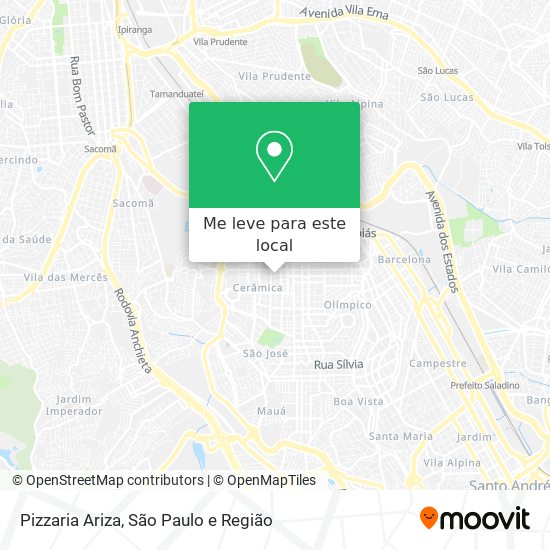 Pizzaria Ariza mapa