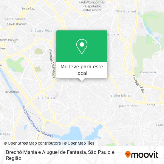 Brechó Mania e Aluguel de Fantasia mapa