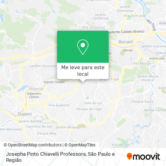 Josepha Pinto Chiavelli Professora mapa