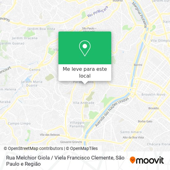 Rua Melchior Giola / Viela Francisco Clemente mapa