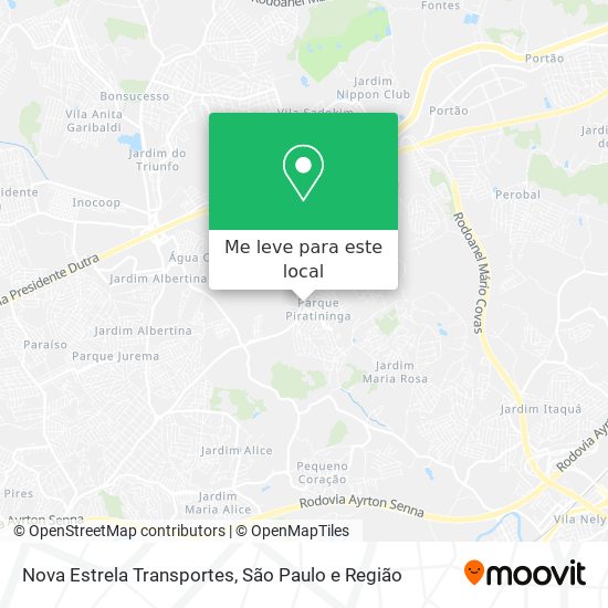 Nova Estrela Transportes mapa